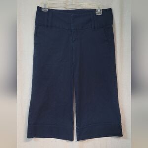 Black Wide Legged Capri Pants, size Womens 5/6 Y2k